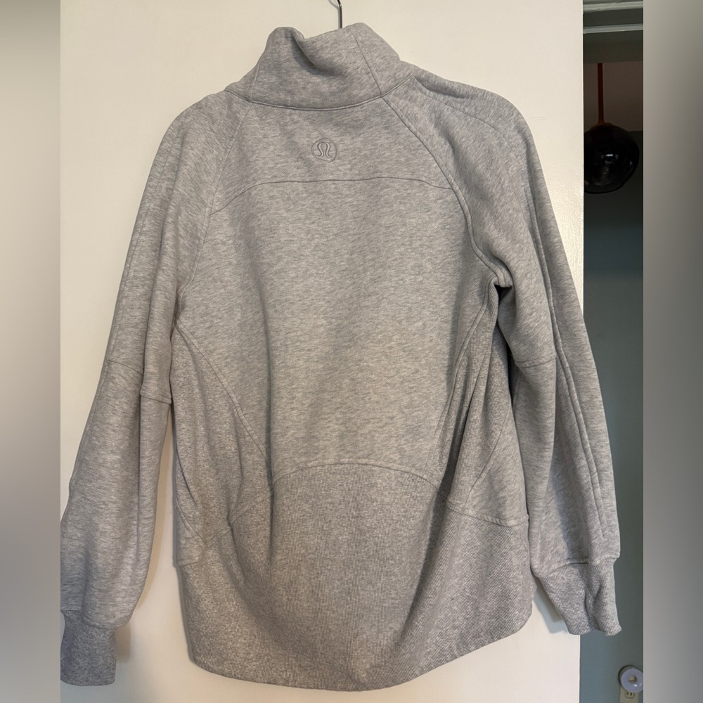 Lululemon full length scuba funnel neck heathered grey - Picture 2 of 3